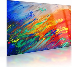 Kép - Színes absztrakció (üvegen) (70x50 cm)