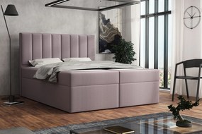 SAMANTA kárpitozott boxspring ágy 140x200 - rózsaszín 2