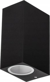 Homlokzati lámpa Kerti fali lámpa 2x GU10 Fekete K