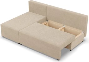 Nobu sarokkanapé, kordbársony, univerzális oldal, bézs