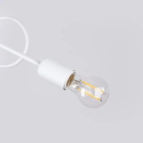 Sollux SL.1471 - Felületre szerelhető csillár LOOP 2xE27/15W/230V fehér