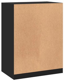 fekete szerelt fa ruhásszekrény 77 x 48 x 102 cm