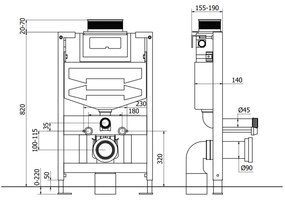 Mexen Fenix XS-U, rejtett modul és függesztett WC Sofia, fehér, 6853354XX00