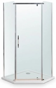 Celtic 100x100 cm ötszögletű zuhanykabin zuhanytálcával