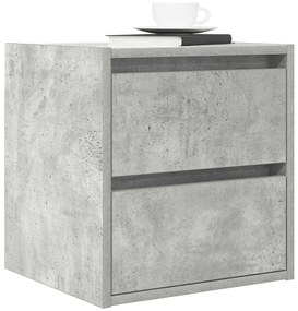 2 db betonszürke falra szerelhető éjjeliszekrény 38x34x40 cm