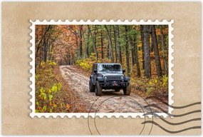 Poszterek 60x40 Jeep Wrangler az erdőben