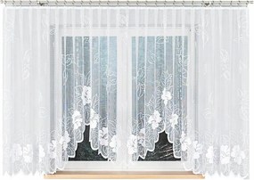 Kész függöny virágok jacquard függöny fehér szoba 500x160 cm Graciana