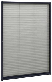 antracitszürke alumínium pliszé ablakszúnyogháló 80 x 120 cm