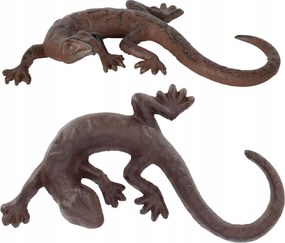 Öntöttvas Gyík kerti figura retro gekkó szobor kertbe 18,3 cm