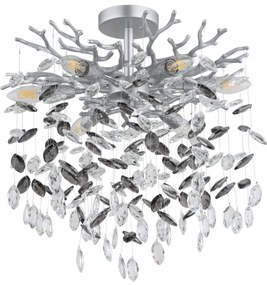 Globo 64138DS - Rúdon függő csillár QUEENA 6xE14/40W/230V ezüst