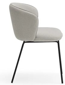 Világosszürke kárpitozott étkezőfotel szett 2 db-os Add – Teulat