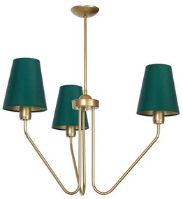 Csillár rúdon VICTORIA 3xE27/60W/230V zöld