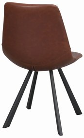 Alpha barna étkezőszék fekete lábakkal - Rowico