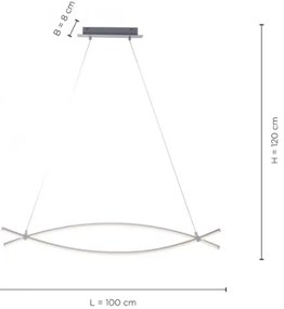 JUST LIGHT. 15382-55 - LED Csillár zsinóron MAJA 2xLED/8,4W/230V króm