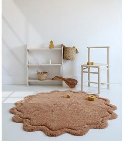 Téglavörös mosható kézi szövésű pamut kerek szőnyeg ø 110 cm Sweet April Toffee – Nattiot