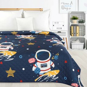 Űrhajós ágytakaró gyerekeknek Gránátkék 170x210 cm