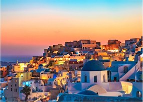 Kép - Santorini alkonyatkor (70x50 cm)