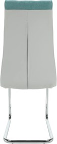 Étkezőszék, mentol/szürke/króm, SALOMA NEW