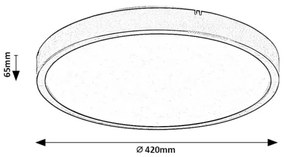 Rabalux 71430-LED Dimmelhető fürdőszobai lámpa ALENZO LED/36W/230V IP44 fehér + távirányító