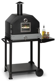 Pizzaiolo Pro, gázgrill pizzához, 76x143x66cm, samott kő, acél, hordozható