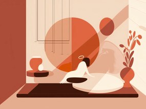 Poszter 100x75cm Nyugalom a geometrikus napsütésben