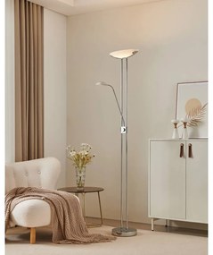 Ezüstszínű LED állólámpa üveg búrával (magasság 180 cm) BAYA LED – EGLO