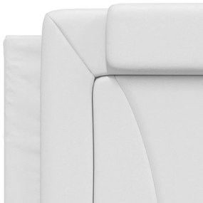 fehér műbőr ágykeret Viana matrac nélkül 180x200 cm