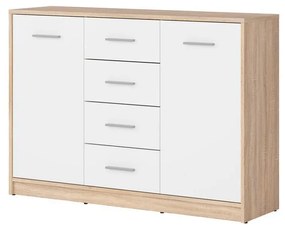 Komód Nepo Plus 6 (szonoma tölgy + fehér) . 1098302