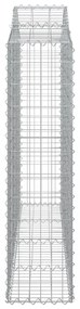7 db íves horganyzott vas gabion kosár 200x30x120/140 cm