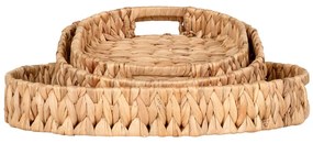 Estoril fonott tálcák, vízi jácint, natúr, 3 db-os szett