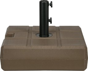 Outsunny Tölthető Kerti Napernyő Talp Beépített Fogantyúval és Oldalsó Kiömlővel, HDPE Napernyő Állvány, Ø28/38/48 mm-es Napernyő Oszlopokhoz, 49x49x3