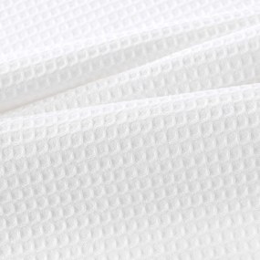 Goldea karácsonyi hímzett waffle konyharuha - gömbök az ágon fehér háttéren 50 x 70 cm