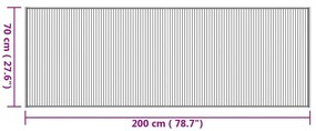 négyszögletű természetes bambusz szőnyeg 70 x 200 cm