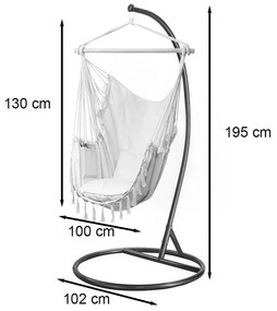 Puerto függőszék állvánnyal bézs-fekete