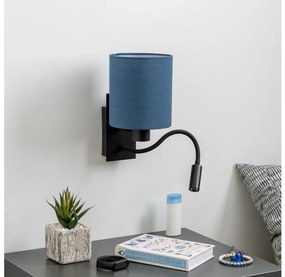 Brilagi - LED Fali lámpa NUBILA 1xE27/25W/230V+ LED/3W fekete/sötét kék