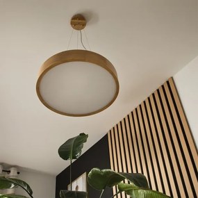 Brilagi - LED RGBW dimmelhető csillár CARVALHO 3xE27/15W/230V Wi‑Fi, tölgy, átm. 47,5 cm