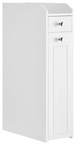 Keskeny fürdőszoba szekrény, fehér, 18x40x70cm