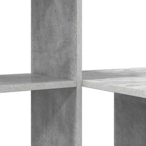 Asztal polcokkal Beton szürke 131.5 x 50 x 106.5 cm Faanyag