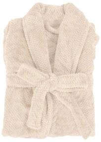 Elefántcsont színű mikroplüss fürdőköpeny L/XL Pippa – Tiseco Home Studio