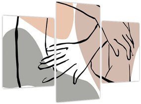 Kép - Női test vonal művészet N⁰2 (90x60 cm)
