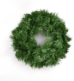 Zöld műkoszorú, 25 cm
