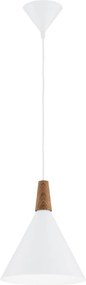 ARGON 8630 KEGEL Modern Függesztett Lámpa Fehér, Sötét Fa E27 IP20
