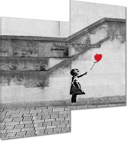 Vászonkép 60x60 Banksy Lány Hope