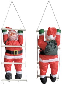 [en.casa] Létrán mászó Mikulás / Télapó karácsonyi dekoráció 125cm