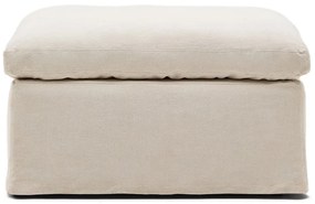 Bézs len lábtartó Zenira – Kave Home