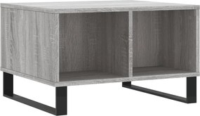 vidaXL szürke sonoma színű szerelt fa dohányzóasztal 60 x 50 x 36,5 cm
