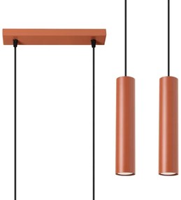 Sollux SL.1490 - Csillár zsinóron LAGOS 2xGU10/10W/230V piros