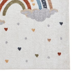 Krémszínű gyerek szőnyeg 120x170 cm Vida Rainbow – Think Rugs