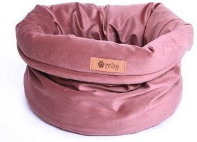 PETSY ROYAL BASKET kutya, macska bársonyos poliészter fekhely - pink - Ø 40 cm ()