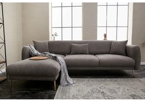 Szürke sarokkanapé (bal oldali-heverő résszel) Simena – Balcab Home
